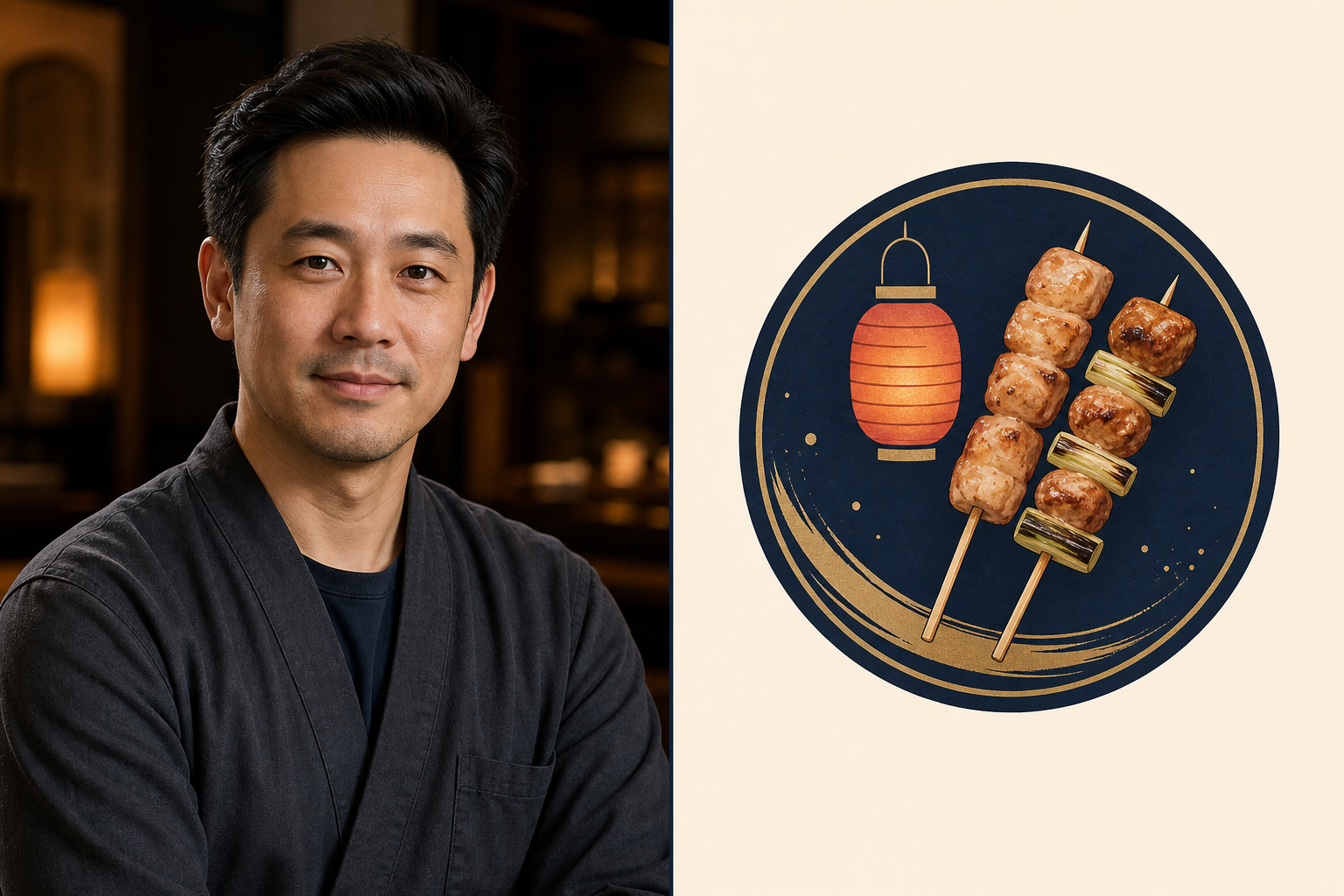 天姬太郎日式居酒屋合作店家代表形象與日式料理識別圖